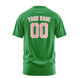Custom Emerald Green Light Pink T-Shirt