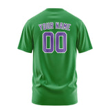Custom Emerald Green Light Purple T-Shirt