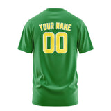 Custom Emerald Green Light Yellow T-Shirt