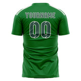 Custom Emerald Green Blue Green Soccer Jersey