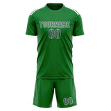 Custom Emerald Green Blue Green Soccer Set