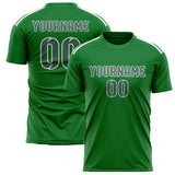 Custom Emerald Green Blue Green Soccer Jersey