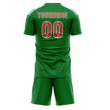 Custom Emerald Green Copper Rose Soccer Set