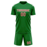 Custom Emerald Green Copper Rose Soccer Set