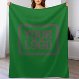 Custom Emerald Green Dark Gray Blanket