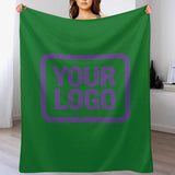 Custom Emerald Green Lavender Blanket