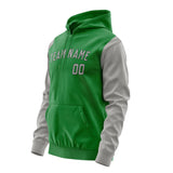 Custom Emerald Green Gray Hoodie 2424040424B31704