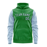 Custom Emerald Green Light Blue Hoodie 2424080824B31708