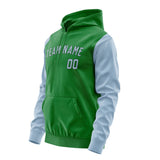 Custom Emerald Green Light Blue Hoodie 2424080824B31708