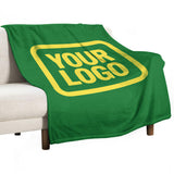 Custom Emerald Green Pale Yellow Blanket