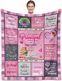 Blanket for Principal Gifts, “A Truly Amazing Principal is Hard to Find and Impossible to Forget”, From Students, Birthday, Christmas, Inspirational