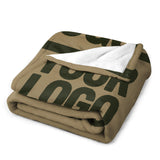 Custom Light Khaki Dark Olive Blanket