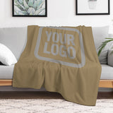 Custom Light Khaki Gray Blanket