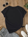 Basic Tees Women Offside Rule Expert Bold White Text With Soccer Ball Emblem Tshirt, Womens White Tee, Graphic Shirts For Women
