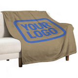 Custom Light Khaki Sky Blue Blanket