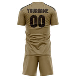 Custom Light Khaki Brown Soccer Set