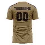 Custom Light Khaki Brown Soccer Jersey