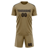 Custom Light Khaki Brown Soccer Set