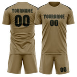 Custom Light Khaki Olive Soccer Set