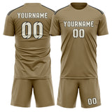 Custom Light Khaki Cream Soccer Set