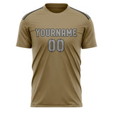 Custom Light Khaki Gray Soccer Jersey
