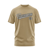 Custom Light Khaki Gray T-Shirt