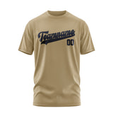 Custom Light Khaki Navy T-Shirt