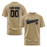 Custom Light Khaki Navy T-Shirt