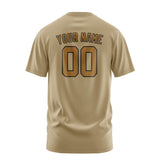 Custom Light Khaki Khaki T-Shirt