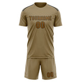 Custom Light Khaki Khaki Soccer Set