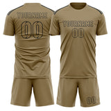 Custom Light Khaki Light Khaki Soccer Set