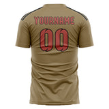 Custom Light Khaki Copper Rose Soccer Jersey