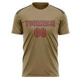 Custom Light Khaki Copper Rose Soccer Jersey