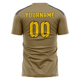 Custom Light Khaki Gold Soccer Jersey
