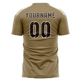 Custom Light Khaki Brown Soccer Jersey