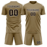 Custom Light Khaki Brown Soccer Set