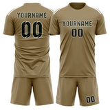 Custom Light Khaki Olive Soccer Set