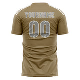 Custom Light Khaki Gray Soccer Jersey