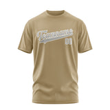 Custom Light Khaki Gray T-Shirt