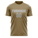 Custom Light Khaki Gray Soccer Jersey