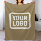 Custom Light Khaki White Blanket