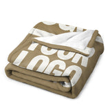 Custom Light Khaki White Blanket