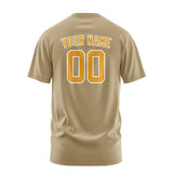 Custom Light Khaki Yellow T-Shirt