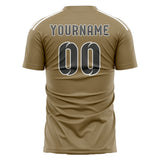 Custom Light Khaki Dark Grey Soccer Jersey