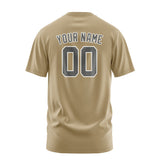 Custom Light Khaki Dark Grey T-Shirt