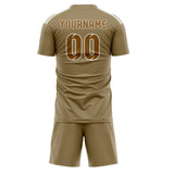 Custom Light Khaki Khaki Soccer Set