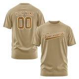 Custom Light Khaki Khaki T-Shirt