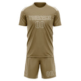 Custom Light Khaki Light Khaki Soccer Set