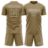 Custom Light Khaki Light Khaki Soccer Set