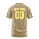 Custom Light Khaki Light Yellow T-Shirt